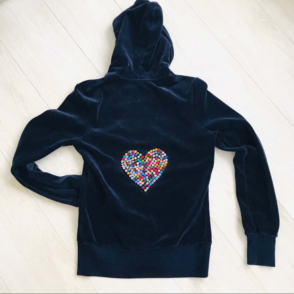 COPY - TWISTED HEART!  Rhinestone hoodie - CUTE!!!